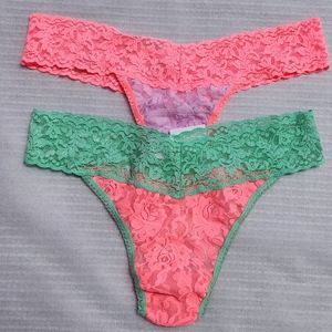 New Hanky Panky Neon set of two panties, One Size